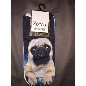 Printed Pug Socks